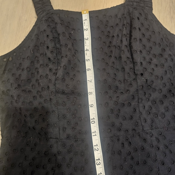 MNG Eyelet Lace Wide Leg Jumpsuit Sleeveless Square Neck Boho Chic Sz.L - Picture 4 of 12